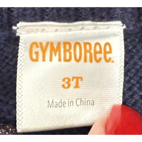 Gymboree Boys 3T Fair Isle Sweater Navy 3T CottonBlend Knit Pullover Button Neck - Picture 5 of 6